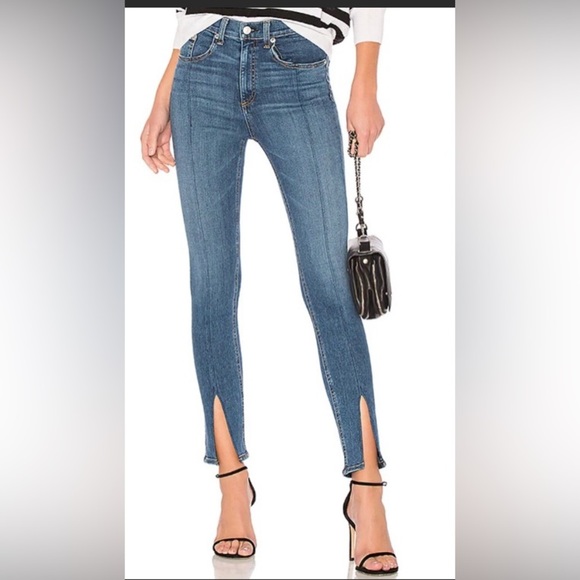 Rag & Bone Yuki Bond Bar Split Hem Skinny Jean Sz 26 - Picture 10 of 10